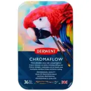 Derwent Chromaflow Coloured Pencils Tin 36 Pack *AU STOCK*