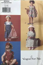 NEW Children’s Romper Vogue Pattern #9500 Jumpsuit Dress 5-6X Vogue for Me FF