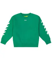 [Off-White Kids] Off-White Kids Logo cotton sweatshirt Y 10 green