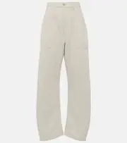 [Loewe] Loewe Balloon cotton and linen wide-leg pants UK 16 white
