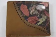 ZEP PRO Southern Mississippi Fence Row Camo Leather bifold Wallet Tin Gift Box