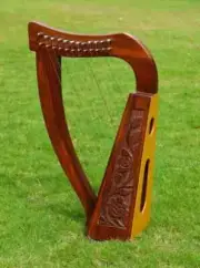 Irish Harp 12 Strings Rosewood Musical Instruments Harp WIth Key,Bag,Strings Set