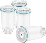 Water Filter Replacement for Zero Pitcher and Dispenser zd-032-rr, zd-010rp, zd-022-rr, 5-Stage Filter System Reduce Lead,0 TDS, 0 Water Replacement Filters 4 pack SETFEEL