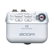 Zoom F2-BT Ultracompact Bluetooth Portable Field Recorder with Lavalier (White)