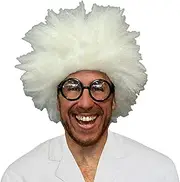 Sweidas Deluxe Mad Scientist Wig Deluxe Mad Scientist Wig,White