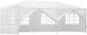3X6M Waterproof Gazebo Marquee - Large Outdoor Party Tent with 4 Windows, 2 Door