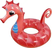 Swimming Floaty Red Seahorse Shape Pool Floats Swimming Ring Swim Rings Decorations Beach Swimming Toys Unique Design Attractive Swim Rings Ergonomic LWX