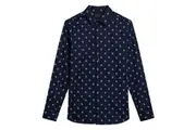 Ted Baker Mens KYME Ditsy Floral Long-Sleeved Shirt (Navy) - UTGT469