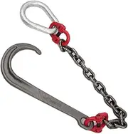 Obstacle car 5T Long Shank J Hook - Obstacle Car Towing Rope Breakdown Car Trailer Hook, J Type Hanging Chain Hook, Transport Tow Chain Galvanized Safety Hook For Car Wrecker Recovery Breakdown car(Si