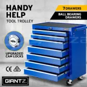 7 Drawers Cart Tool Box Chest 2 lockable Cabinet Trolley 4 casters steel Toolbox