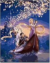 Painting by Numbers for Adults DIY Painting by Number Kit for Beginner Girl and Horse on Boat 16x20 (Self-Assembly Wooden Frame)