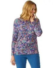 [Fella Hamilton] Portobello Long Sleeve Top in Multi