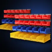 Giantz48 Storage Bin Rack Wall Mounted Peg Board