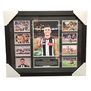 Collingwood FC 2023 PREMIERS Nick Daicos 56CM x 46CM Team Poster Wooden Frame MEMORABILIA