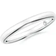Plain Wedding Ring with Secret Diamond