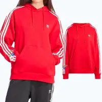 在飛比找Yahoo奇摩購物中心優惠-Adidas Floral Hoodie 女 紅色 休閒 花