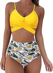 [Generic] Women Bikini Set Push Up High Waisted 2 Piece Swimsuits