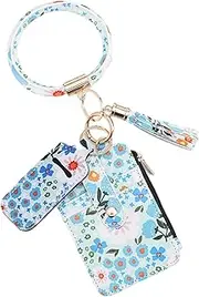 [Generic] Floral Credit Card Wallet - Credit Card Holder Slim Wallet,Credit Card Holder Slim Wallet, Cute Small Card Wallet, Stylish Multipurpose Key Pouch for Coin, Keys, Cards
