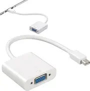 Thunderbolt Port Mini Displayport to VGA Display Port Adapter (White) Cable for Mac MacBook Pro Air iMac