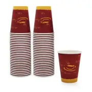 Hot Coffee Paper Cups -Disposable Take-Away Coffee Cups For Hot Drinks- Singl...