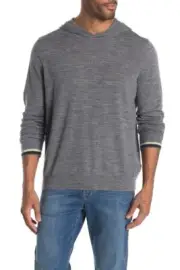 M452 NWT VINCE TIPPED WOOL LINEN PULLOVER MEN HOODIE SWEATER SIZE S, XL,XXL $265