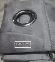 Light Grey All Pure-Satin 100% Blackout Curtains - Thermal Sunblock Drapes