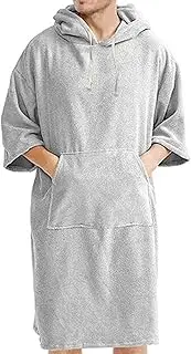 Surf Changing Poncho, Hooded Poncho Cape - Absorbent Poncho Cape, Unisex Outdoor Poncho Towel, Towel Poncho with Large Pocket for Swimming Pool