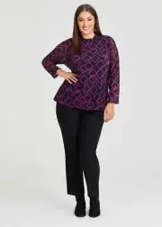 ts Taking Shape Top Size 20 Mesh Abstract Geo Bonnie style NWT