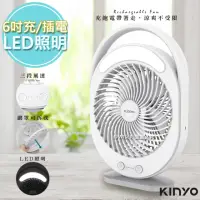 在飛比找momo購物網優惠-【KINYO】充插兩用６吋USB風扇DC扇/循環扇桌扇立扇 