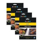 4x Nostik Regular Reusable 36cm Bake Liner Non-Stick Rectangle Baking Mat Black