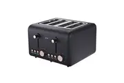 Pronti 4 Slice Toaster Rose Trim Collection - Black