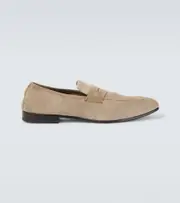 [Zegna] Zegna L'Asola suede penny loafers AU 7 beige