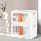 Pink Stackable Plastic Storage Container Bins for Organizing Home and Office