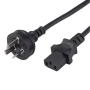Dynamix C-POWERC 10A 3 Pin Plug to IEC C13 Power Cord - 1.8m - Black 1.0mm Copper Core - SAA Approved - AU/NZ - 240V [C-POWERC]
