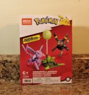 Pokémon Mega Construx 125 Pieces Umbreon & Espeon Building Blocks Set NEW