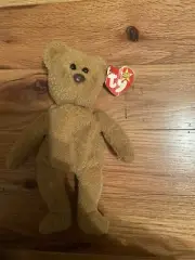 TY Curly beanie baby 1993 bear Vintage Original Collector