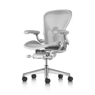 【Herman Miller】Aeron2.0全功能 鋁合金腳 礦石白 B SIZE DW扶手(功能最頂配☆經典再進化 二代人體工學椅)