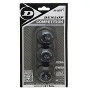 Dunlop Competition 3 Pack Squash Balls