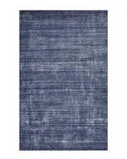 Solo Rugs Harbor Loom Knotted Wool-Blend Contemporary Rug 5' x 8' Denim
