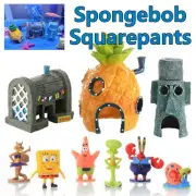 Squarepants Fish Tank Ornaments Fish Bowls SpongeBob Aquarium Decorations 11PCS