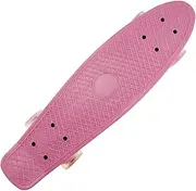 Mini Cruiser Skateboard 22in Retro Plastic Board with 60x45mm PU Light up Wheels