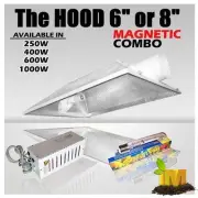 The HOOD 8" Magnetic Ballast combo+HPS lamp 4 Grow Lights(250w,400w,600w,1000w)