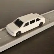 White Limo NEW Road To Gold Driven Battat Pocket Micro Toy Car