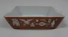 VINTAGE PYREX CASSEROLE DISH EARLY AMERICAN CORN LAMP EAGLE - GREAT SHAPE