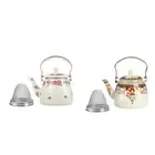Enamel Teapot Porcelain Tea Pot 3.3L Resistant with Handle Porcelain Enameled