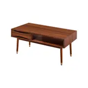Teamson Home Dawson Modern Wooden Coffee Table with Storage, Walnut