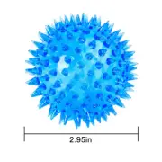 New (c) Light Up Spiky Dog Balls LED Flashing Sensory Spike Blinking Pet