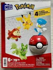 MEGA Pokémon Action Figure Building Toys, Paldea Region Team W/ Pikachu! SEALED!
