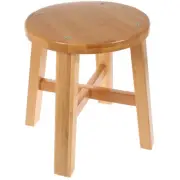 Solid Wood Square Stool Bathroom for Kids Toilet Foot Adults Child Office