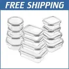 BPA Free Glass Food Storage Containers - 24 Piece Set for Healthy Meal Prep
